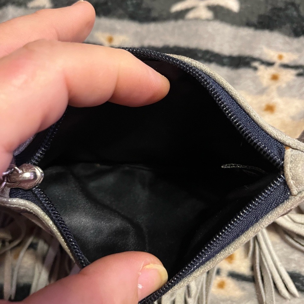 Coach Euc Retired Denim Patchwork Fringe Wristlet - image 7